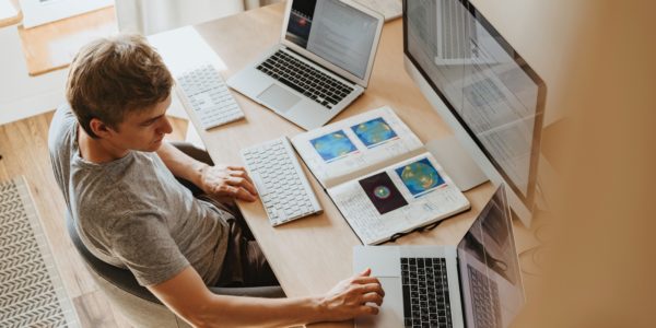 Man working at computer