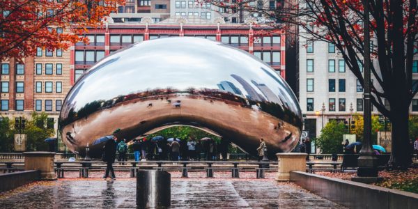 "The Bean" art installation in Chicago