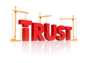 Trust letters in scafolding