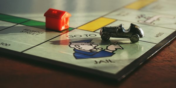 Monopoly board closeup